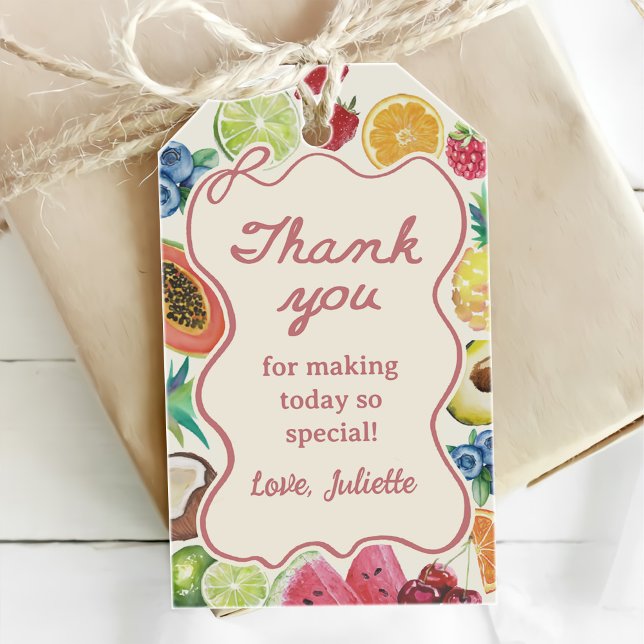 Étiquettes-cadeau Elle est fraîche hors du marché Fête de mariage au (Créateur téléchargé)