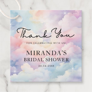 Étiquettes Cadeau Elle est sur un nuage Bridal Shower Merci
