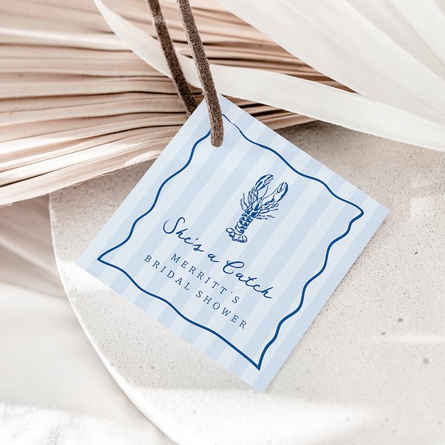 Étiquettes Cadeau Elle est un bon parti | Réception de mariage Crabe (Créateur téléchargé)