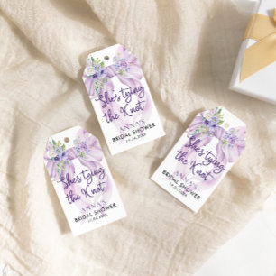 Étiquettes-cadeau Elle noue la Fête des mariées Lilac Bow