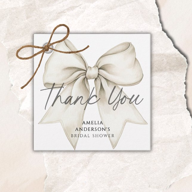 Étiquettes Cadeau Elle Noue Le Nœud Blanc Noeud Papillon  Shower De  (Créateur téléchargé)