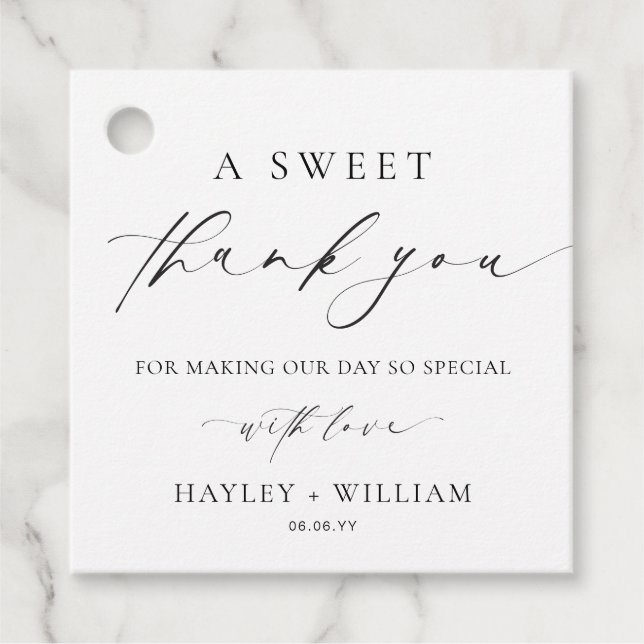 Étiquettes Cadeau Ellesmere A Sweet Merci (Devant)