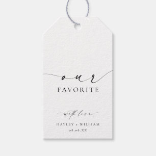 Étiquettes-cadeau Ellesmere Our Favori Favor Tags cadeaux