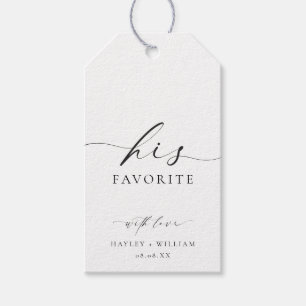 Étiquettes-cadeau Ellesmere Son Favori Favor Tags Cadeaux