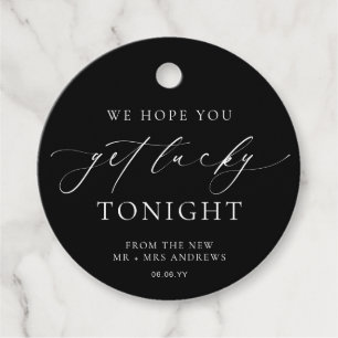 Étiquettes Cadeau Ellesmere We Hope You Get Lucky Lotto Mariage