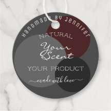 Emballage de produits gris foncé et bordeaux