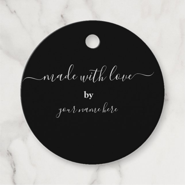 Étiquettes Cadeau Emballage simple et élégant fait main (Devant)