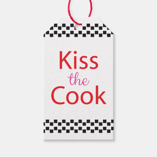 Étiquettes-cadeau Embrasse Le Cuisinier (Devant)