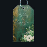 Étiquettes-cadeau Emerald Green Romantic Floral Mariage<br><div class="desc">Créez votre propre Emerald Green Romantic Floral Mariage Tags cadeaux! Personnalisez ce design avec votre propre texte. Vous pouvez customiser cette conception en cliquant sur le bouton "Modifier les détails" si vous le souhaitez.</div>