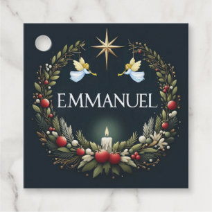 Étiquettes Cadeau Emmanuel Christmas angels
