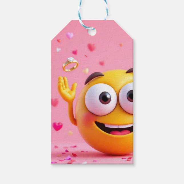 Étiquettes-cadeau Émoji Engagé (Devant)