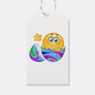 Étiquettes-cadeau Emoji oeuf de Pâques