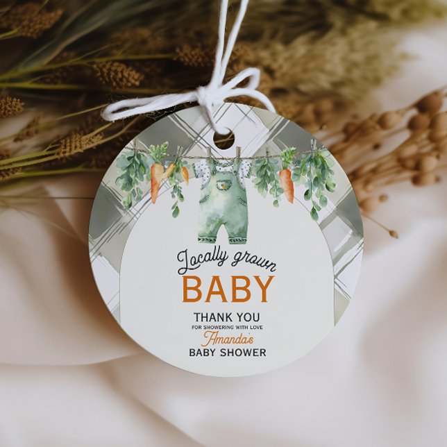 Étiquettes Cadeau en vichy Ligne De Vêtements Baby shower Cultivé Lo (Créateur téléchargé)