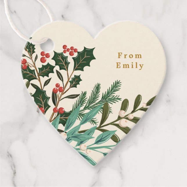 Étiquettes Cadeau Enchanter Classic Élégance Noël (Devant)