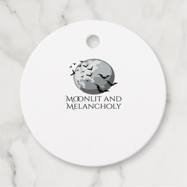 Étiquettes Cadeau Encre Whimsigoth - Forêts Mystiques, Lunes Magique (Devant)