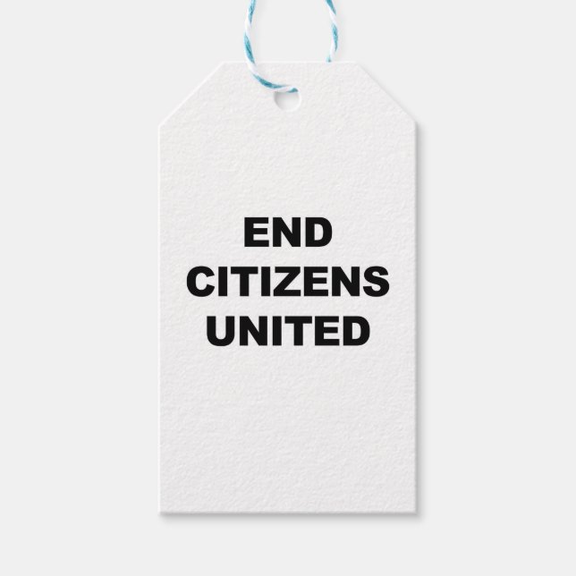 Étiquettes-cadeau End Citizens United (Devant)