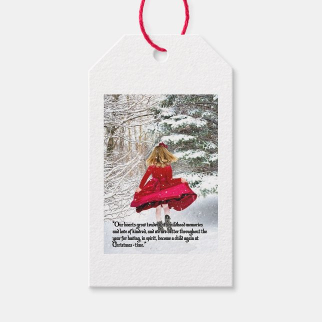 Étiquettes-cadeau Enfant à Noël (Devant)