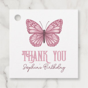 Étiquettes Cadeau Enfants Beurre rose mignonne Anniversaire Filles M