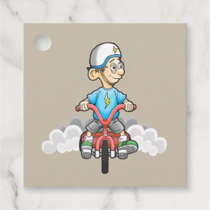 Étiquettes Cadeau Enfants motards