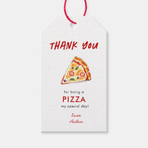 Étiquettes-cadeau Enfants PIZZA Merci fête d'anniversaire