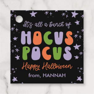 Étiquettes Cadeau Enfants Rétro Trois Sorcières Halloween Treat