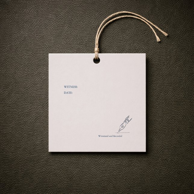 Étiquettes Cadeau Enregistrement de cérémonie civile  (Civil Ceremony Gift Tags)