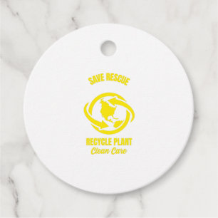 Étiquettes Cadeau Enregistrer secourir recycler plante soin propre