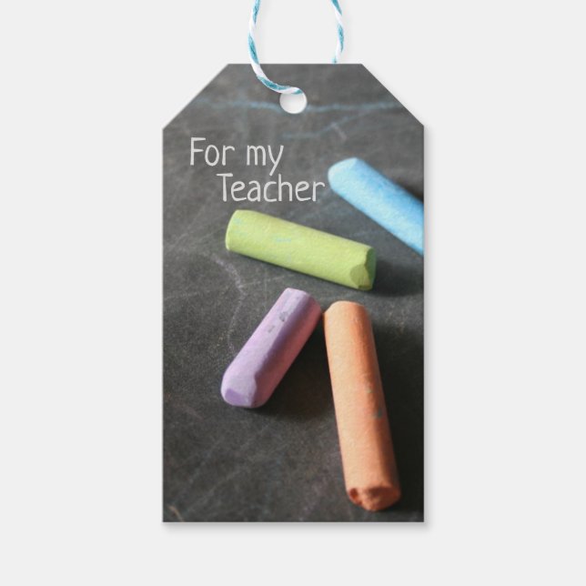 Étiquettes Cadeau enseignant Chalkboard (Devant)