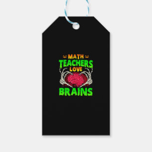 Étiquettes-cadeau Enseignants en mathématiques Cerveaux Squelette Co