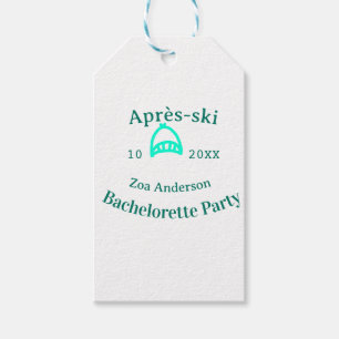Étiquettes-cadeau enterrement de vie de jeune fille après-ski chapea