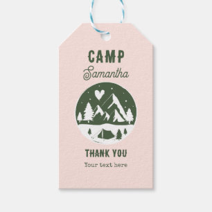 Étiquettes-cadeau Enterrement de vie de jeune fille Camping Bach Wee