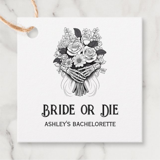 Étiquettes Cadeau Enterrement de vie de jeune fille Halloween (Devant)