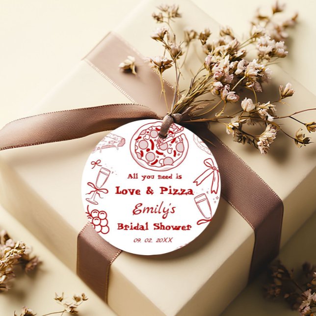 Étiquettes Cadeau Enterrement de vie de jeune fille Hand Drawn Love  (Créateur téléchargé)