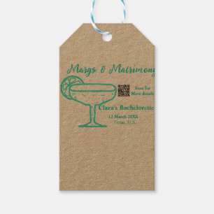Étiquettes-cadeau enterrement de vie de jeune fille Turquoise Margs