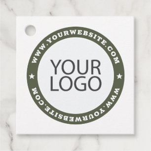 Étiquettes Cadeau Entreprise Site Web moderne et logo personnalisé