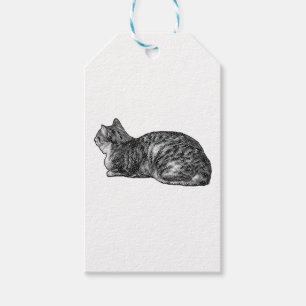Étiquettes-cadeau Enveloppé de charme Tabby