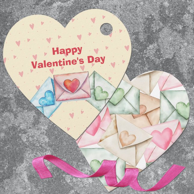 Étiquettes Cadeau Enveloppe de la Saint-Valentin et cœurs (Créateur téléchargé)