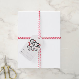 Étiquettes-cadeau Envoi de lettres d'amour avec coeur