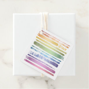 Étiquettes Cadeau Equality Love Rainbow Brush Strokes LGBTQ ID656