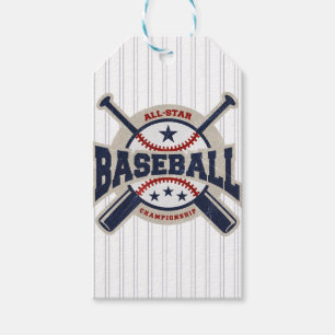 Étiquettes-cadeau Équipe de baseball d'étoiles Fête d'anniversaire s