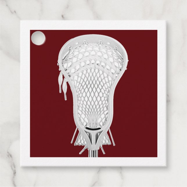 Étiquettes Cadeau Équipe de Lacrosse (Devant)