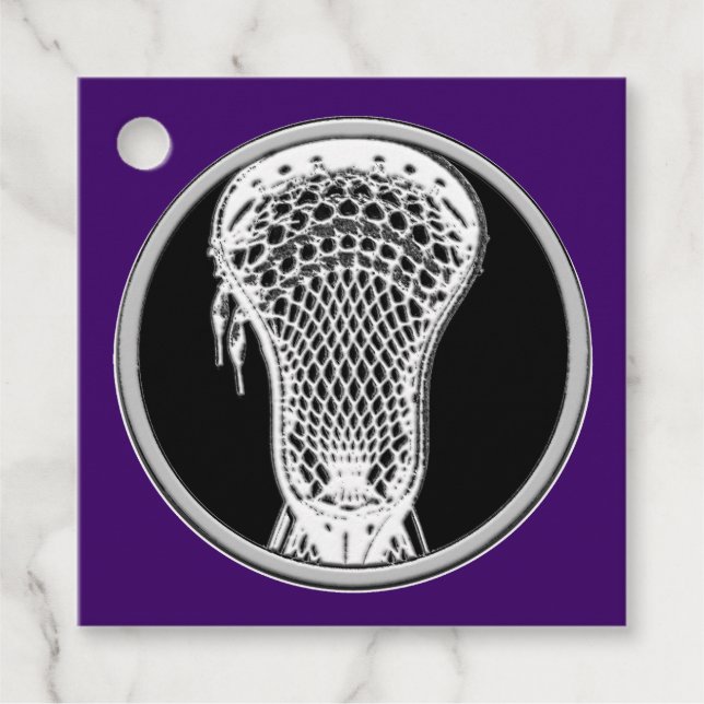 Étiquettes Cadeau Équipe de Lacrosse (Devant)