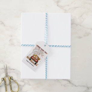 Étiquettes-cadeau Équipe de prélèvement citrouille