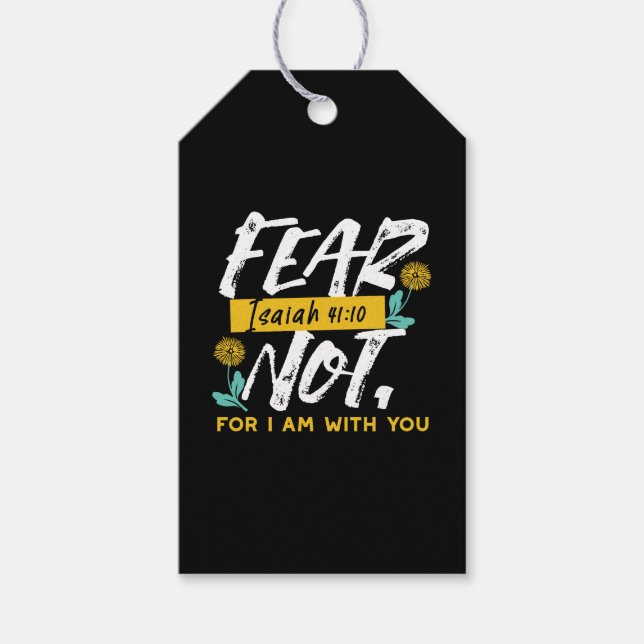 Étiquettes-cadeau Esaïe 41:10 - Peur Pas Un Verset De Bible Inspirat (Devant)
