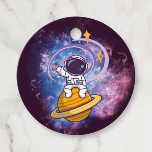 Étiquettes Cadeau Espace extra-atmosphérique Rocket Thème Partie Cup