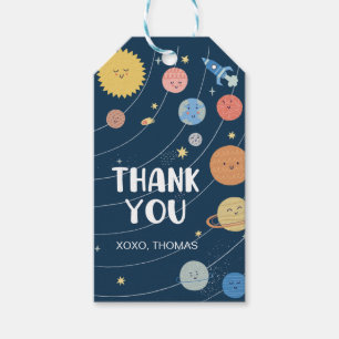 Étiquettes-cadeau Espace ・ Système solaire ・ Balise de Merci de Gala