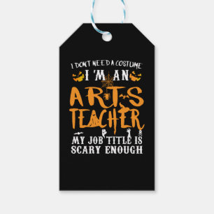 Étiquettes-cadeau Espèce Teacher Halloween Funny Costume