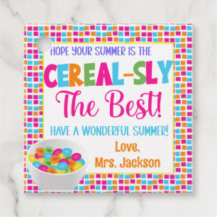 Étiquettes Cadeau Espérons que votre été est Cereal Sly le meilleur