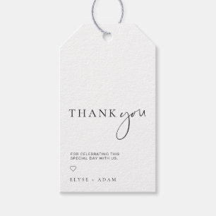 Étiquettes-cadeau Estelle Modern Minimal Merci Favoriser la balise