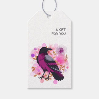 Étiquettes-cadeau Esthétique sombre gothique corbeau